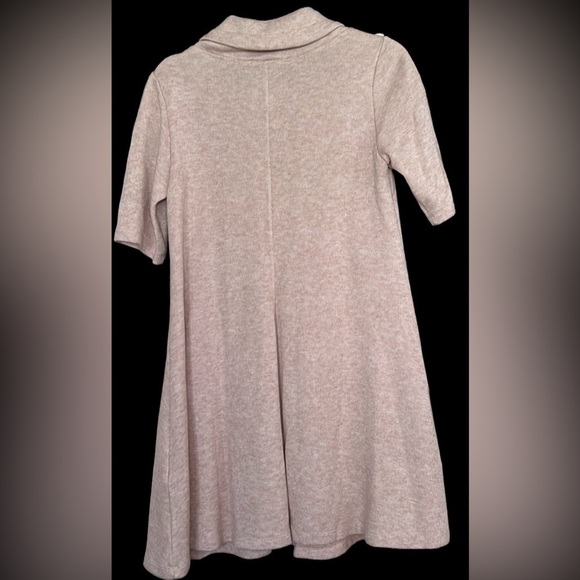 ROBBIE BEE Cream Blend Short Sleeve Cowl Neck Sweater A-LineDress, Sz Medium,GUC - Picture 8 of 10